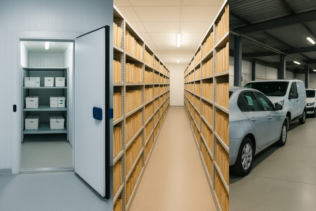 Erikoisvarastot: viileävarastot, arkistot, ajoneuvojen säilytys