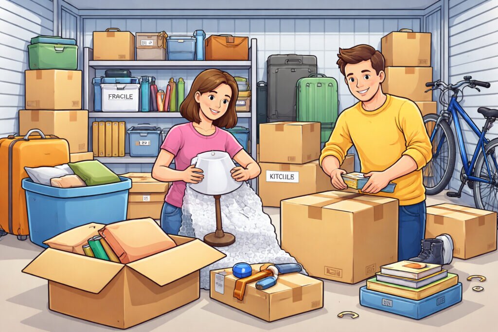 Kuinka pakata tavarat turvallisesti varastoon?