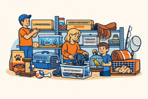 Lemmikkitarvikkeiden ja eläinharrastusvälineiden säilytys