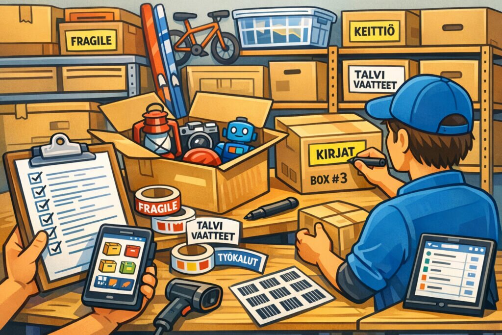 Miten merkitä ja luetteloida varastoidut tavarat tehokkaasti?
