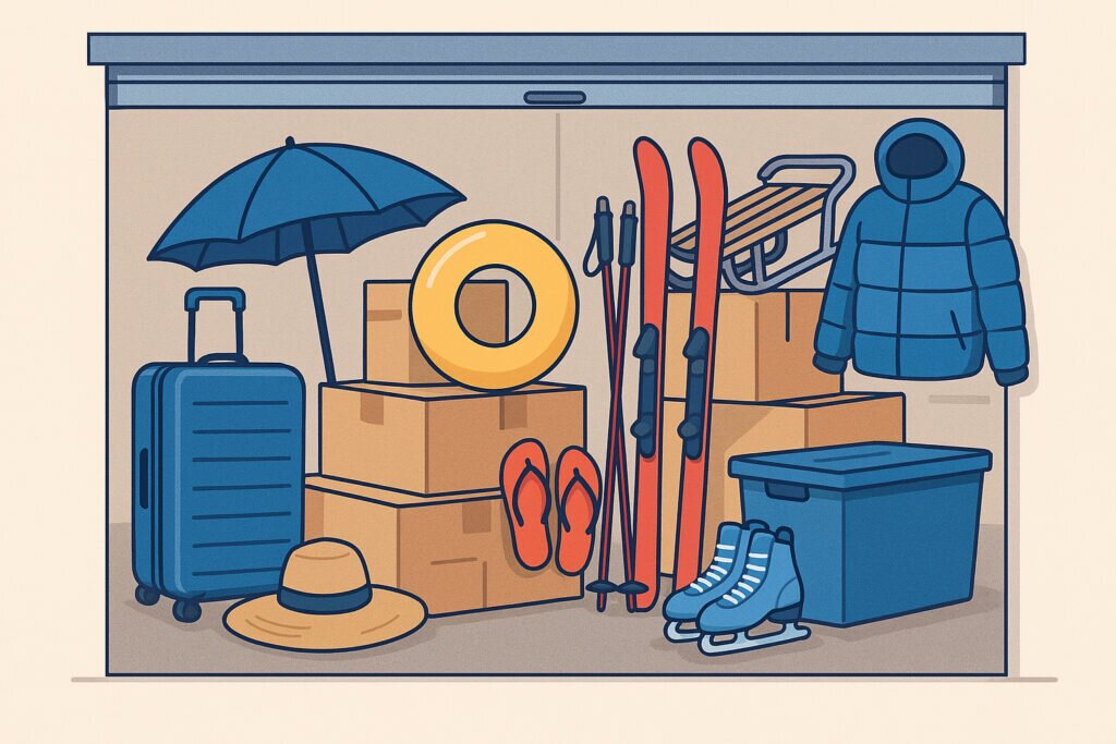 Sesonkitavaroiden säilytys: kesä ja talvi