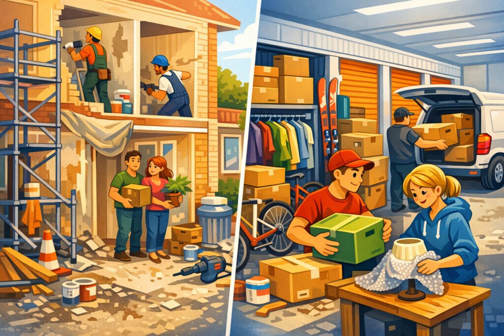 Taloyhtiön remontti ja asukkaiden varastointiratkaisut