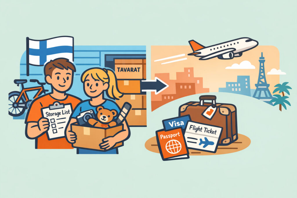 Varastointi ulkomaille muuttaessa – mitä jättää Suomeen?