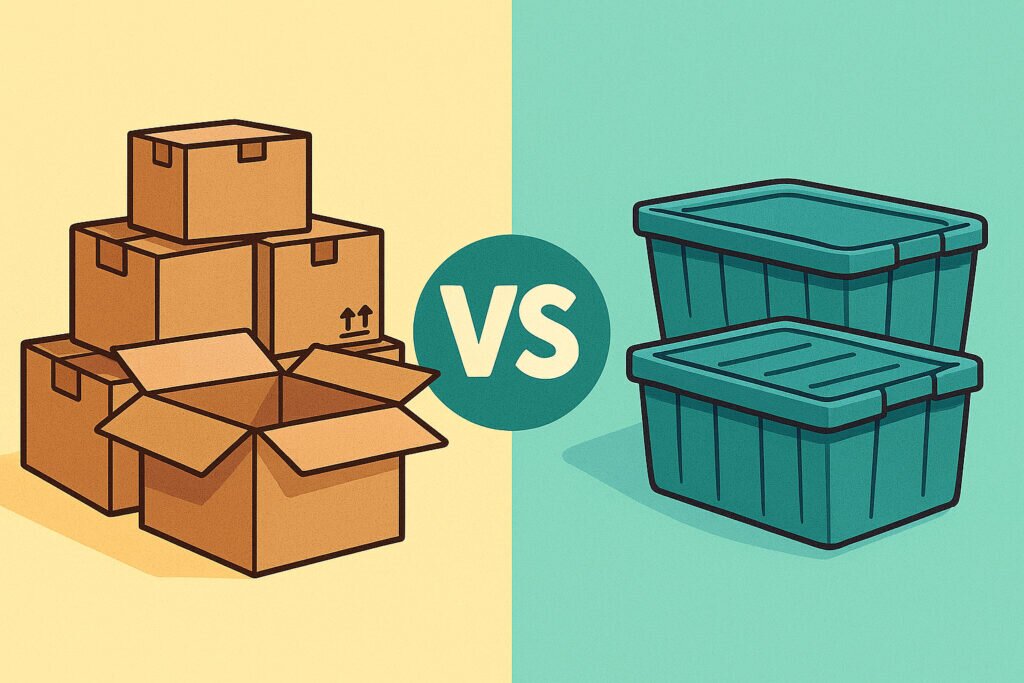 Vertailu: pahviset muuttolaatikot vai muovilaatikot?