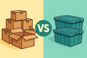Vertailu: pahviset muuttolaatikot vai muovilaatikot?